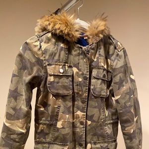 Girls Youth L Vintage Havana Camo Fall coat